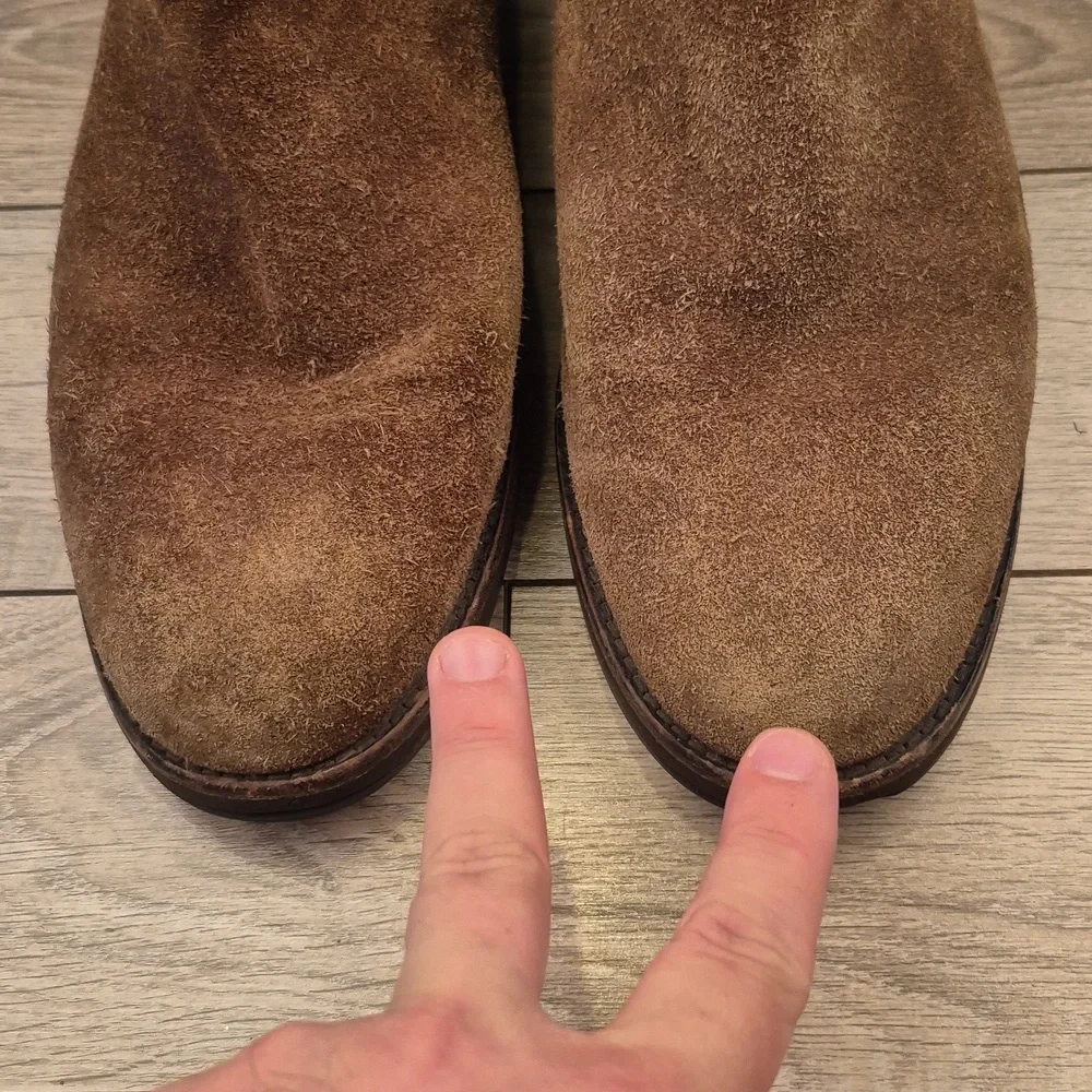 POLO RALPH LAUREN‎ Bryson Brown Suede Leather Sz 11.5 Mens Chelsea Slip On Boots